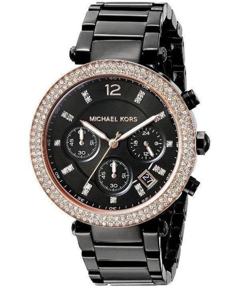 michael kors montre noir femme|michael kors white watches women.